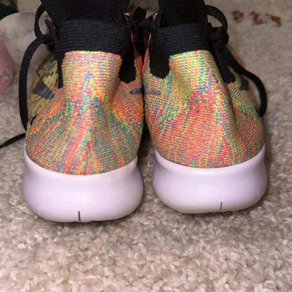 NIKE FREE RN FLYKNIT 2017 'BLUE LAGOON' big kids size 5.5 woman’s size 7.5